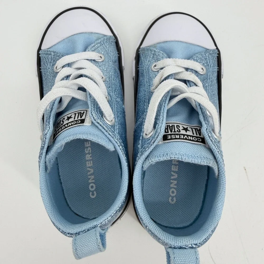 Converse Chuck Taylor All Star Madison Easy On Blue Glitter Toddler Shoes Sz 9